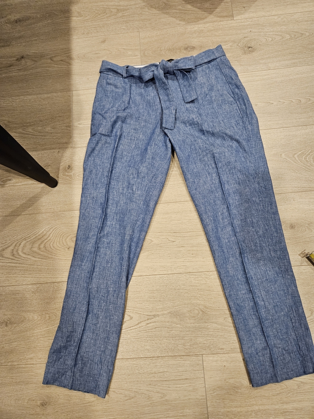 Banana Republic Light Blue Tie-Waist Ankle Pants